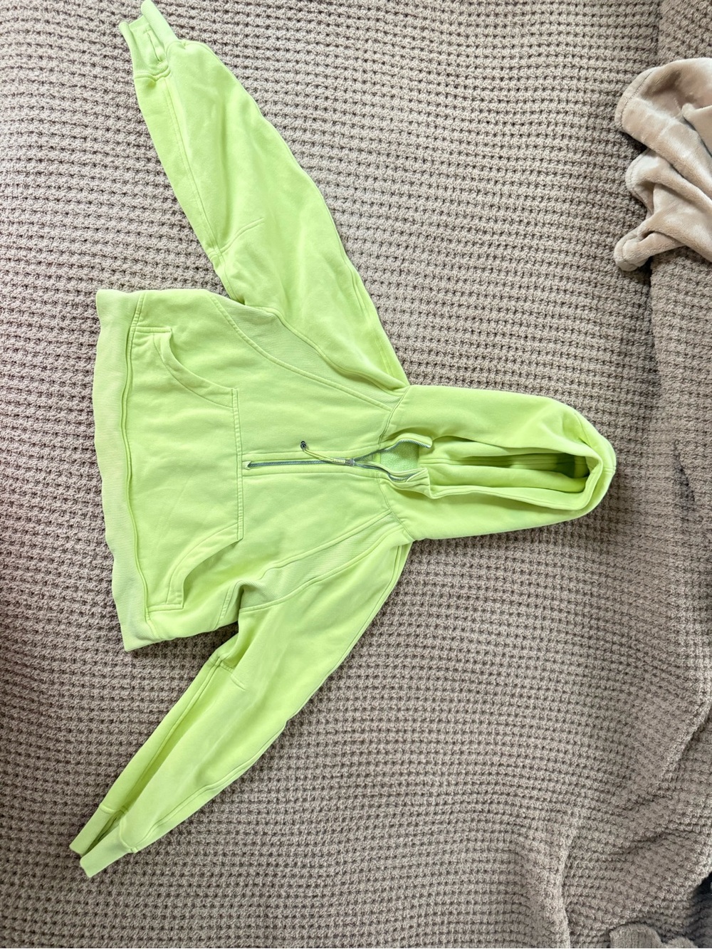 Lululemon Crop Electric Lemon Hoodie